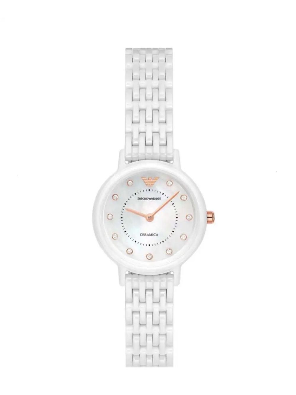 Emporio Armani Kappa Ceramic Women’s Watch with Mother-of-Pearl